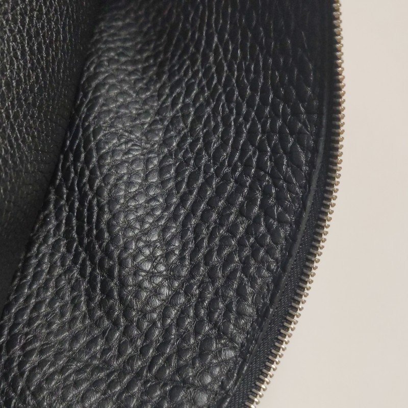 Hermes Sac ADepeches24插扣手拿包Togo牛皮銀扣89黑色-7