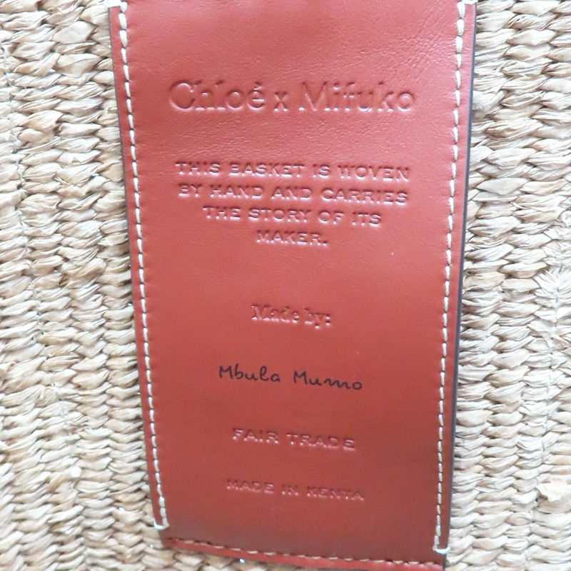 白色 草編 Woody tote bag 肩背包【Chloe 克羅伊】 CHC22SS380G55101-6