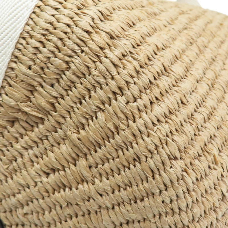 白色 草編 Woody tote bag 肩背包【Chloe 克羅伊】 CHC22SS380G55101-10