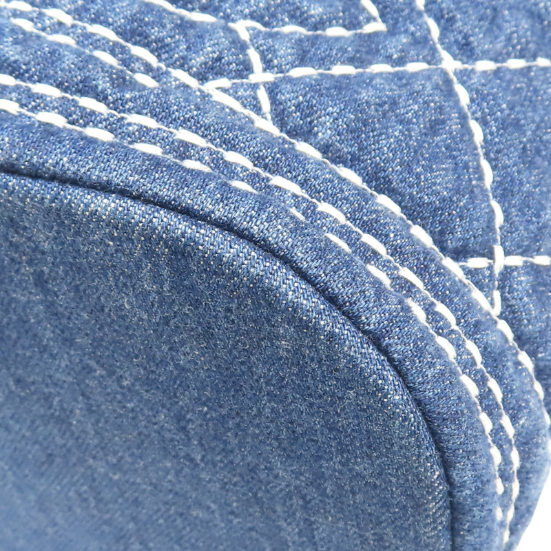 深藍色 丹寧布 vanity bag 鍊帶 化妝包 肩背包【CHANEL 香奈兒】 AS1336-11