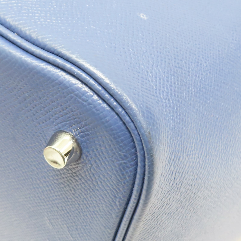 布萊頓藍色 EPSOM牛革 Picotin Lock MM Tresage 手提包 C刻 銀扣【HERMES 愛馬仕】-12