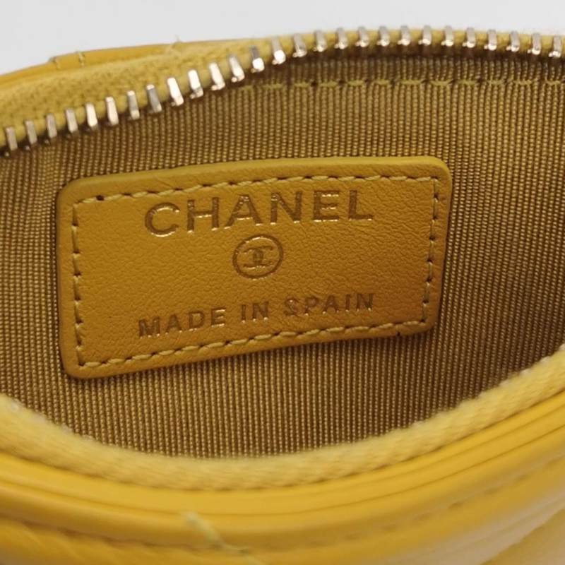 Chanel 2.55Bag油蠟皮純色V紋矩形旋扣卡包-6