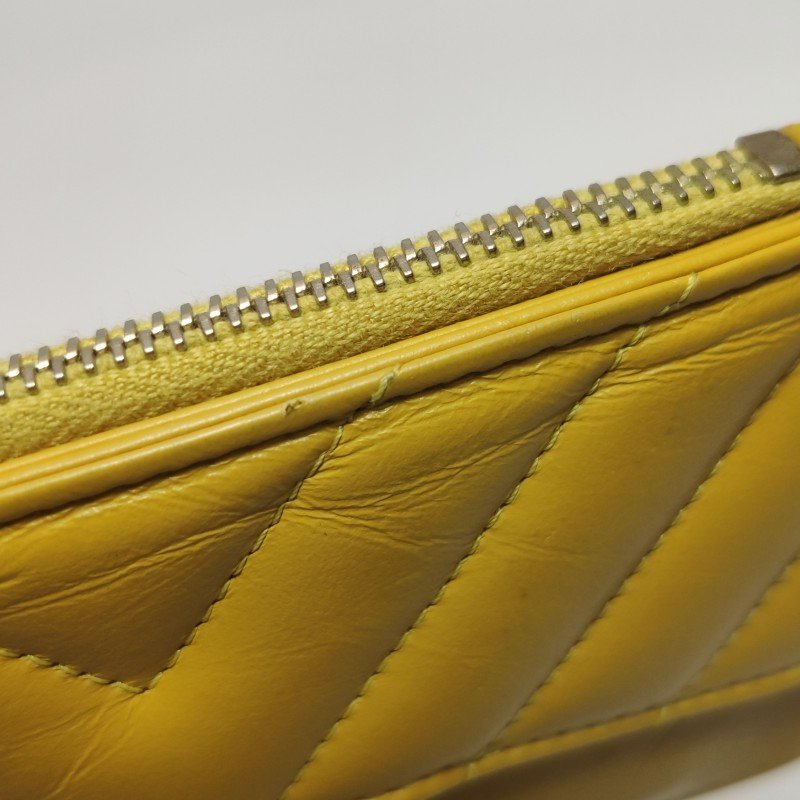 Chanel 2.55Bag油蠟皮純色V紋矩形旋扣卡包-16