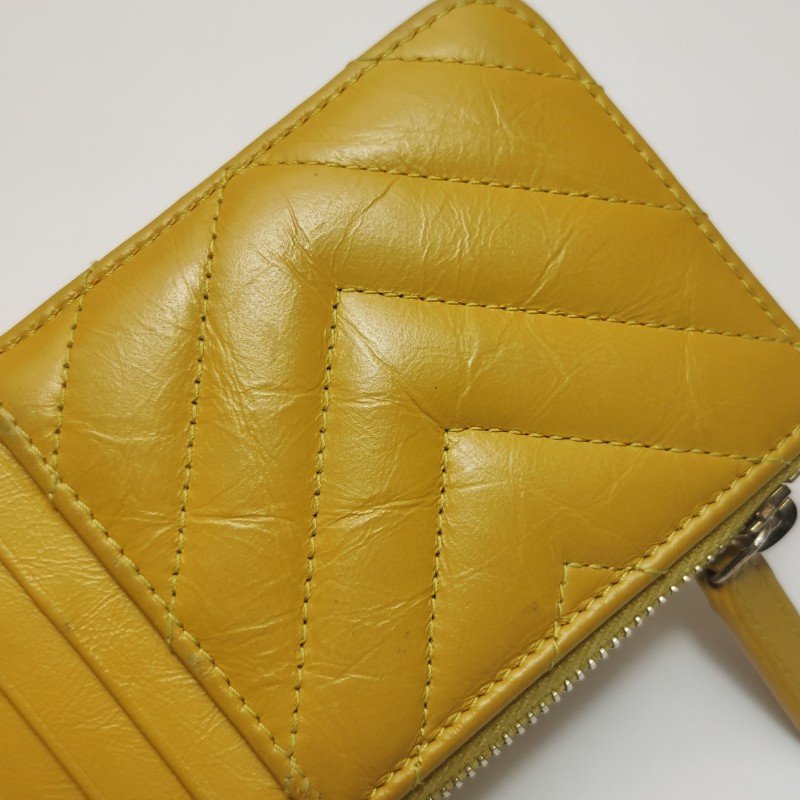 Chanel 2.55Bag油蠟皮純色V紋矩形旋扣卡包-17