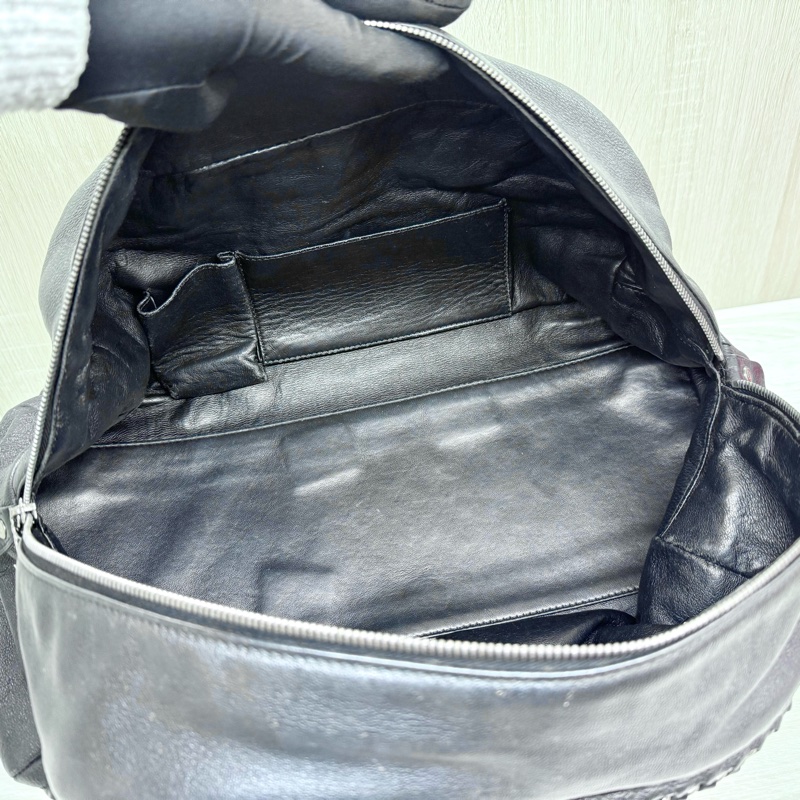 Chanel黑牛皮vintage 保齡球皮穿鏈包-22