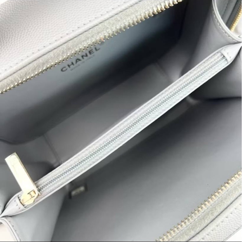 大全配台灣購證二手正品chanel A93343vanity case 21cm 相機包 荔枝牛-6