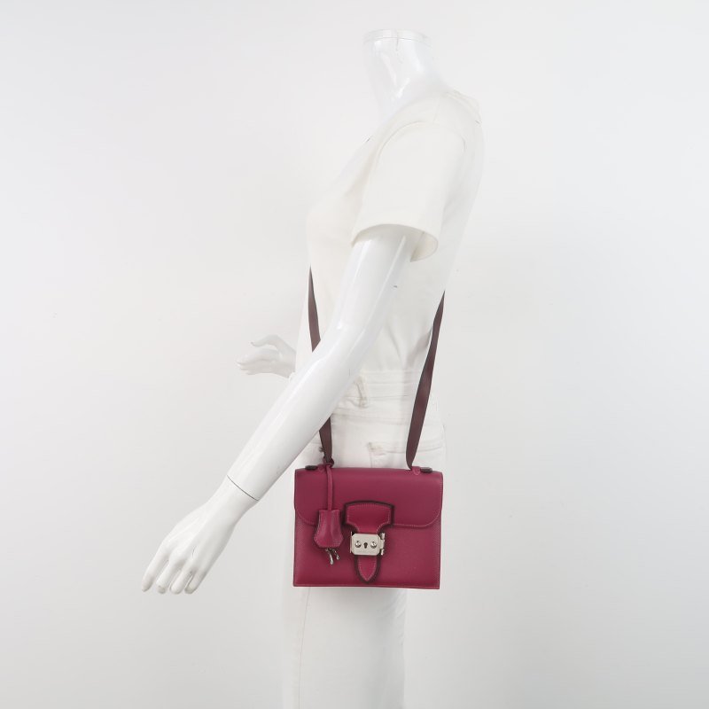 Hermes Illico斜挎包單肩包Epsom牛皮銀扣P9海葵紫框O刻-1