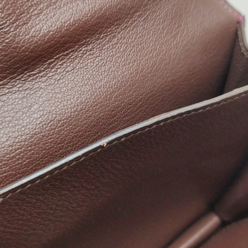 Hermes Illico斜挎包單肩包Epsom牛皮銀扣P9海葵紫框O刻-12