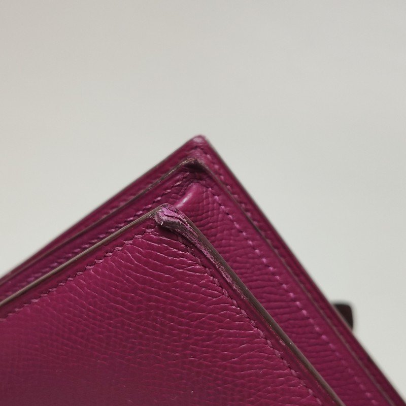 Hermes Illico斜挎包單肩包Epsom牛皮銀扣P9海葵紫框O刻-23