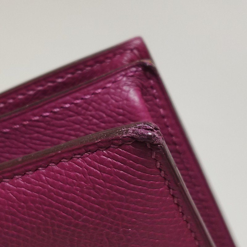 Hermes Illico斜挎包單肩包Epsom牛皮銀扣P9海葵紫框O刻-24