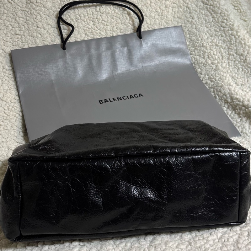 巴黎世家/Balenciaga MONACO系列 黑金鏈義大利牛皮單肩包-13