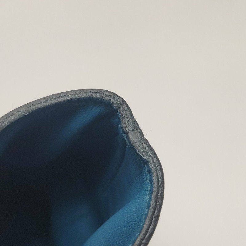 Hermes Toolbox26寬肩帶旋扣牛奶盒單肩包Clemence(TC)牛皮銀扣1P鴨子藍T刻-32