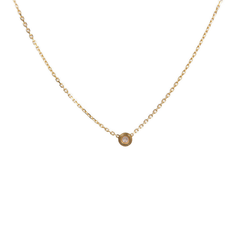 CARTIER 18K黃金d'Amour XS鑽石項鍊-1