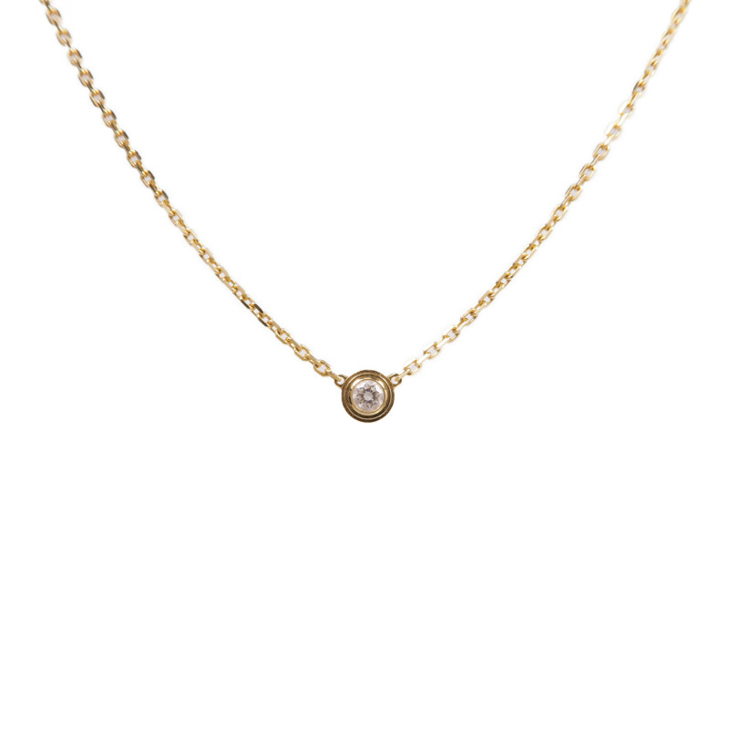 CARTIER 18K黃金d'Amour XS鑽石項鍊-2