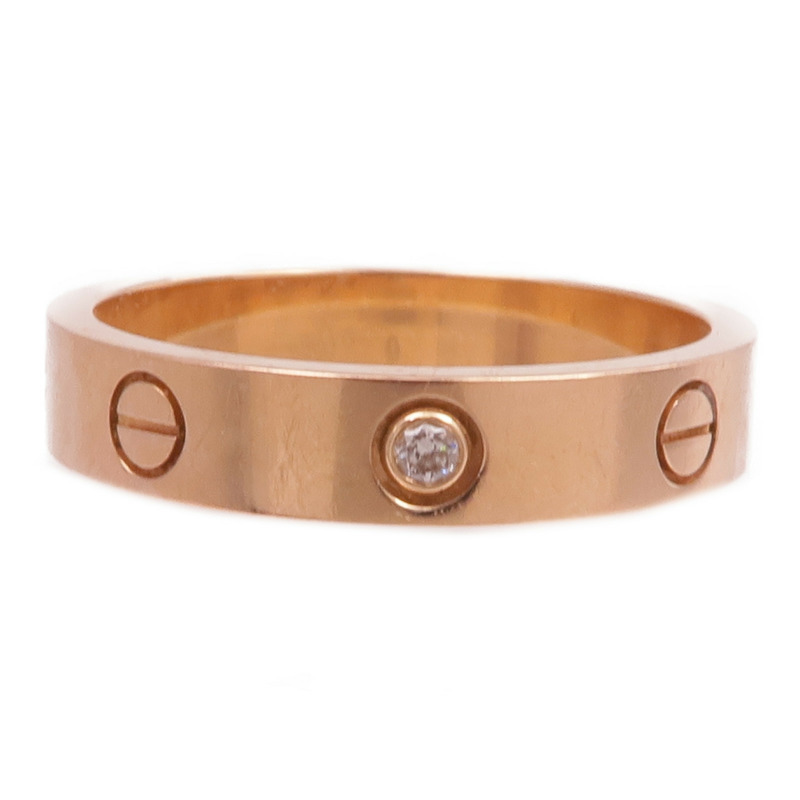 CARTIER 18K玫瑰金Love Ring鑽石戒指Cartier#56/US#7.5-1