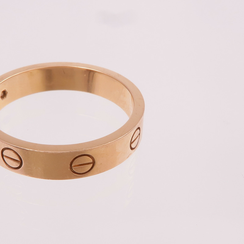 CARTIER 18K玫瑰金Love Ring鑽石戒指Cartier#56/US#7.5-7
