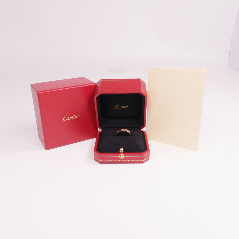 CARTIER 18K玫瑰金Love Ring鑽石戒指Cartier#56/US#7.5-9