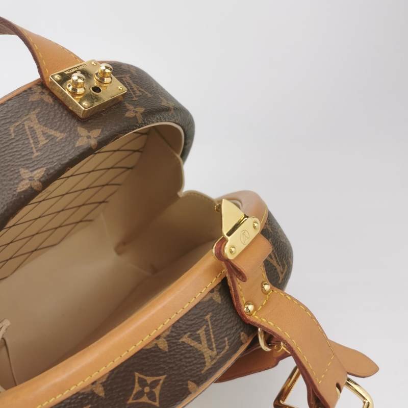 Louis Vuitton(LV)Boite Chapeau小號植鞣革Monogram印花圓餅包斜挎包單肩包-6