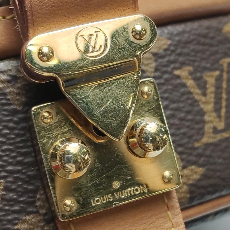 Louis Vuitton(LV)Boite Chapeau小號植鞣革Monogram印花圓餅包斜挎包單肩包-9
