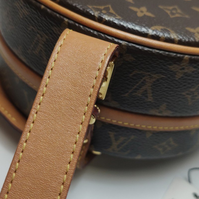 Louis Vuitton(LV)Boite Chapeau小號植鞣革Monogram印花圓餅包斜挎包單肩包-15