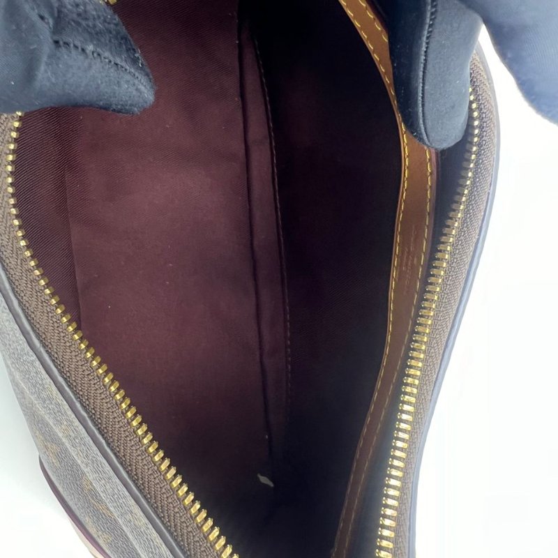 路易威登 BOULOGNE 老花金扣黃牛角單肩斜背兩用包-13