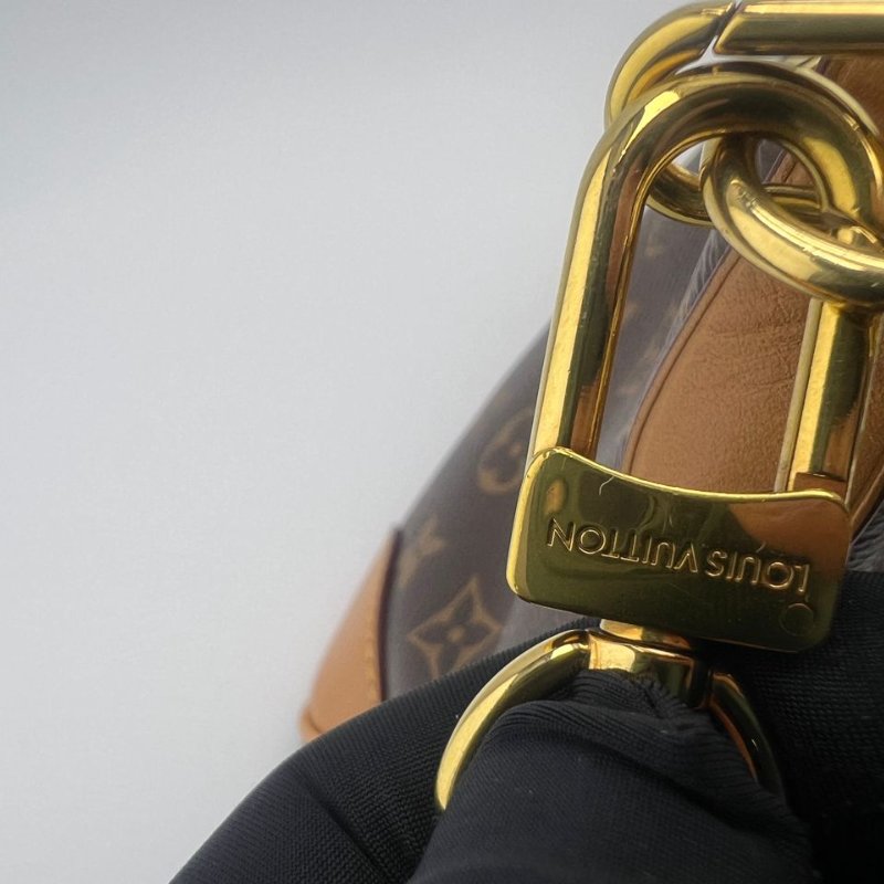 路易威登 BOULOGNE 老花金扣黃牛角單肩斜背兩用包-18