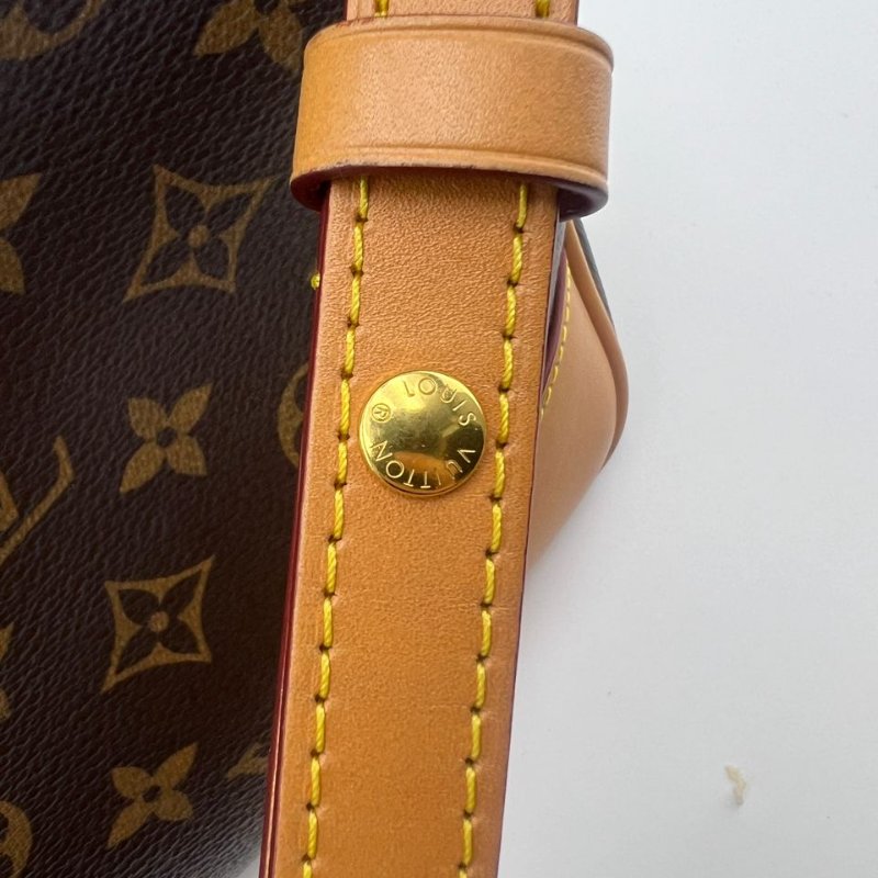 路易威登 BOULOGNE 老花金扣黃牛角單肩斜背兩用包-19