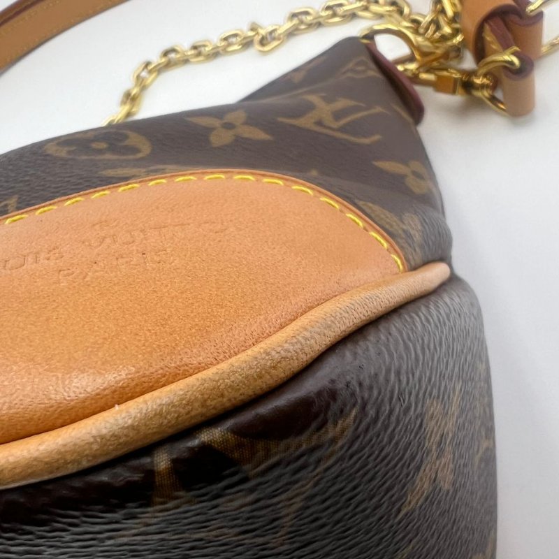 路易威登 BOULOGNE 老花金扣黃牛角單肩斜背兩用包-23