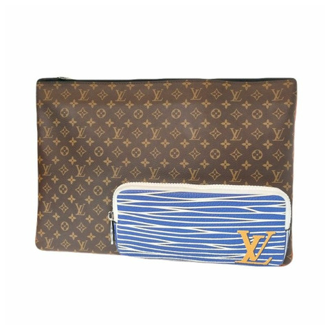 LOUIS VUITTON 限量版 Monogram Épi Pochette 多口袋 A4 手拿包
