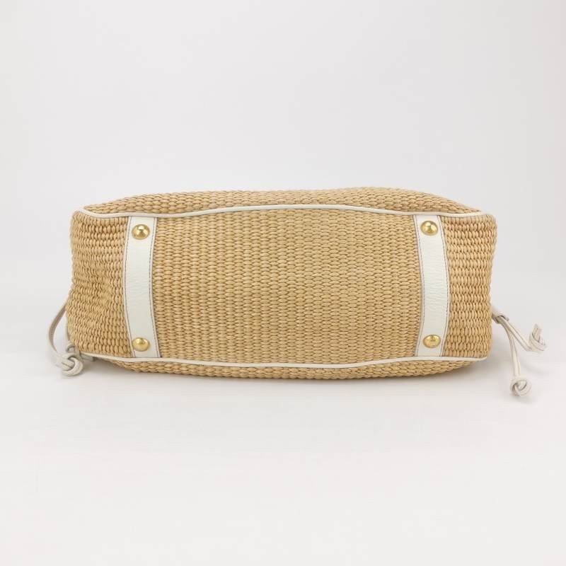 Prada牛皮拼色三角徽標編織包身手提包-5