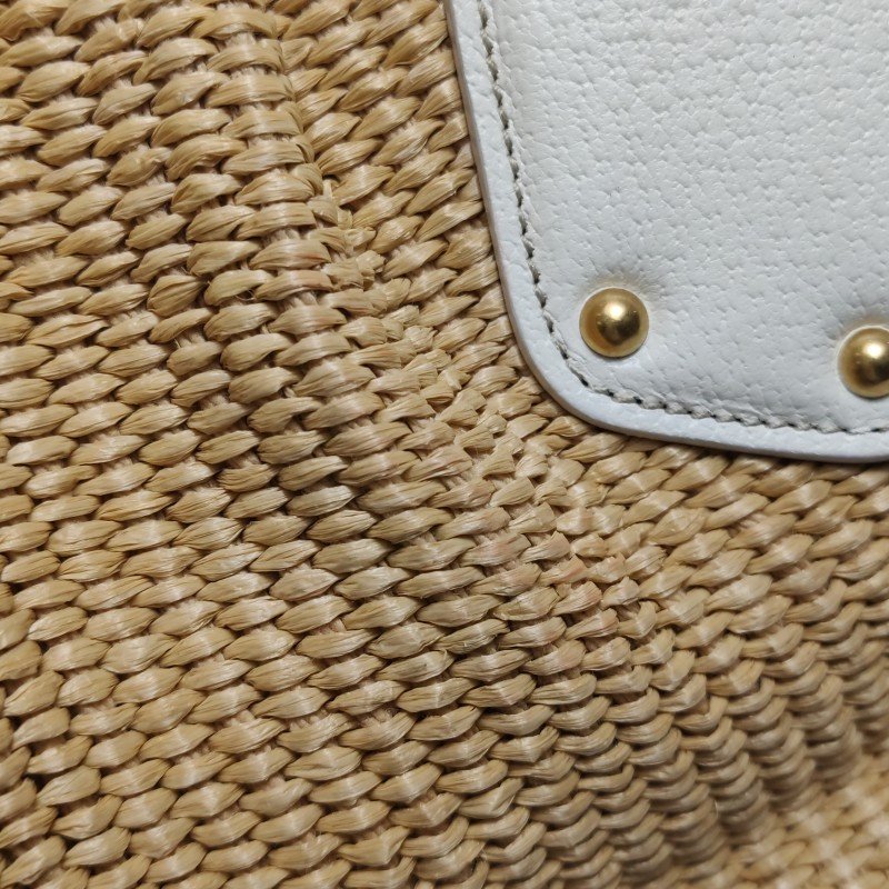 Prada牛皮拼色三角徽標編織包身手提包-15