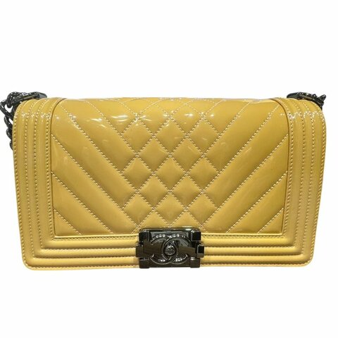 【美收精品】CHANEL粉色矽膠皮BOY 25 4-797