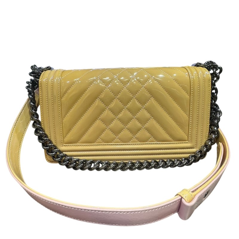 【美收精品】CHANEL粉色矽膠皮BOY 25 4-797-3