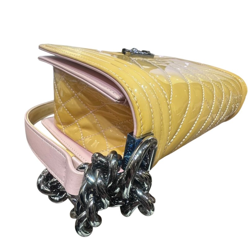 【美收精品】CHANEL粉色矽膠皮BOY 25 4-797-5