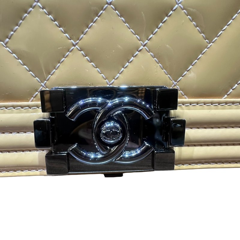 【美收精品】CHANEL粉色矽膠皮BOY 25 4-797-9