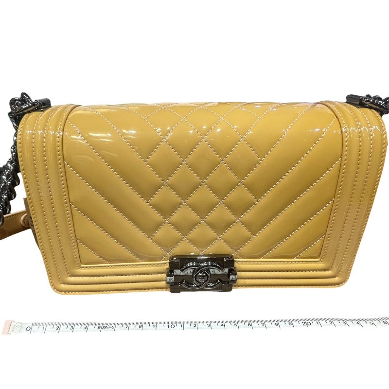 【美收精品】CHANEL粉色矽膠皮BOY 25 4-797-17