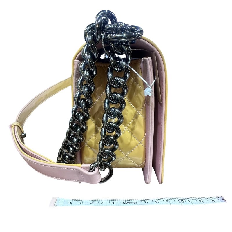 【美收精品】CHANEL粉色矽膠皮BOY 25 4-797-18