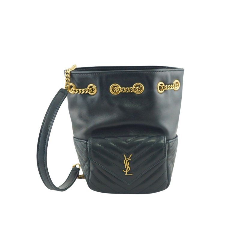 YSL Saint Laurent JOE 小羊皮鍊帶迷你水桶包 斜背包 (附購證)-0