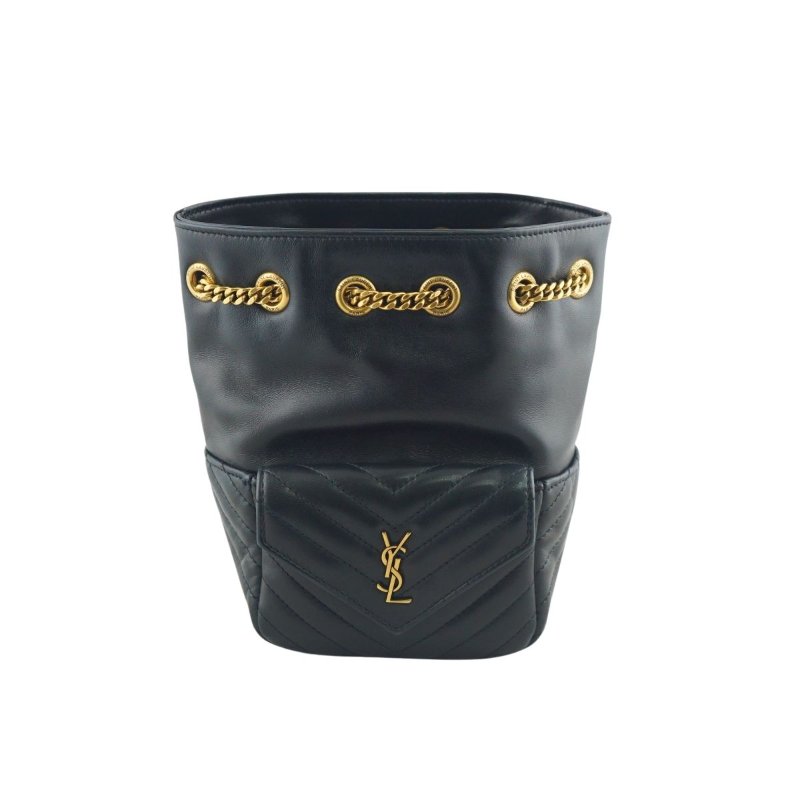 YSL Saint Laurent JOE 小羊皮鍊帶迷你水桶包 斜背包 (附購證)-3