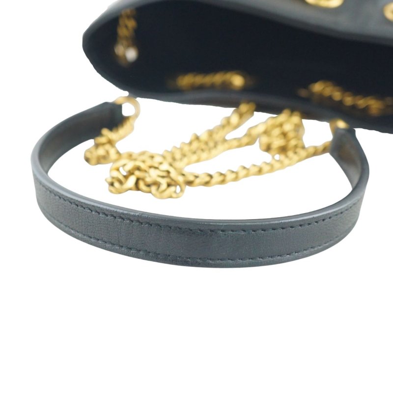 YSL Saint Laurent JOE 小羊皮鍊帶迷你水桶包 斜背包 (附購證)-16
