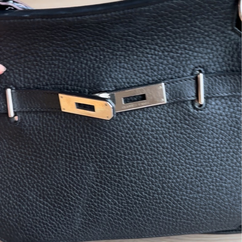 行走的斜背Birkin 帥潮黑銀Hermes Jypsière28-2