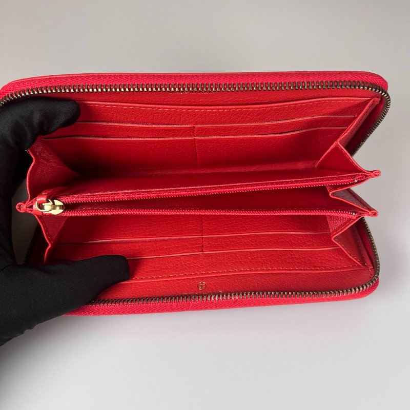 CHANEL Border stitchㄇ拉長夾 紅 22開-4