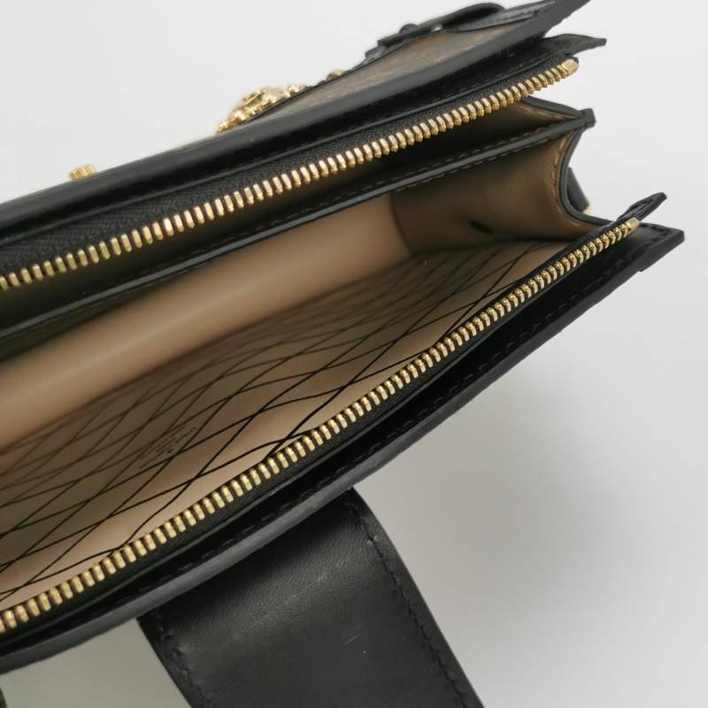 Louis Vuitton(LV)Trunk Clutch軟箱牛皮拼色Monogram印花S-lock鎖扣斜挎包晶片款-6