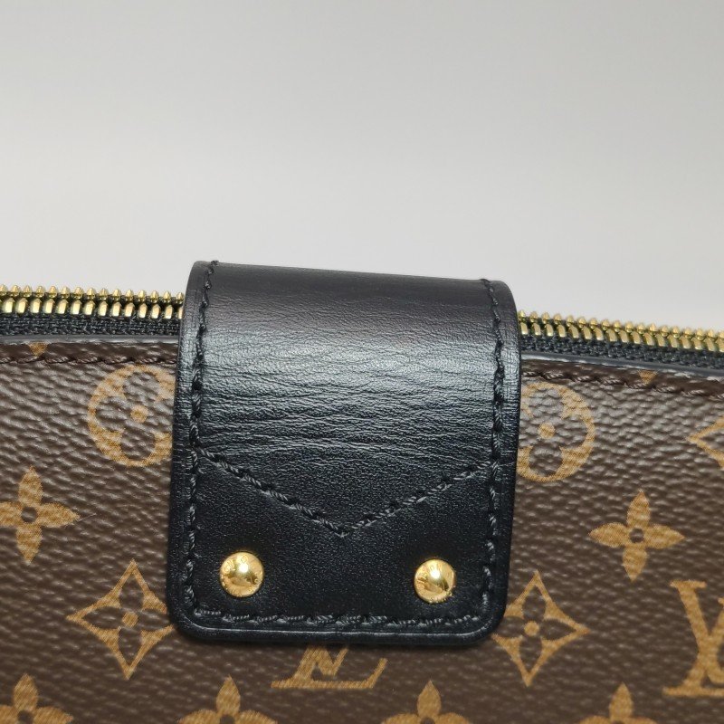 Louis Vuitton(LV)Trunk Clutch軟箱牛皮拼色Monogram印花S-lock鎖扣斜挎包晶片款-12