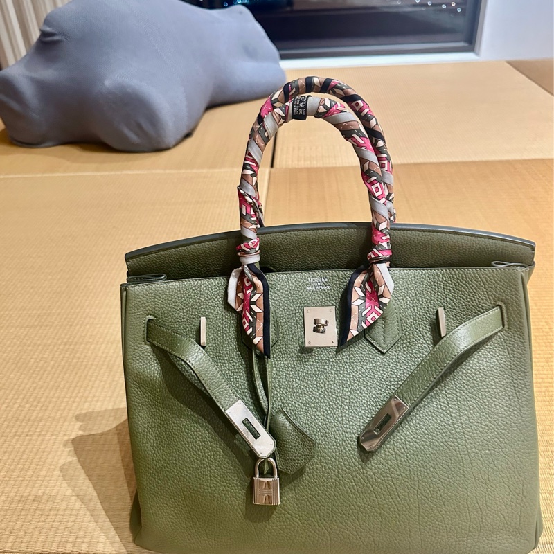 😎就是要35😎 🤎馬場江湖在走,氣場要有🤎 就是要個標配潮🤎 愛馬仕 Birkin 35美包(送Twilly)-1