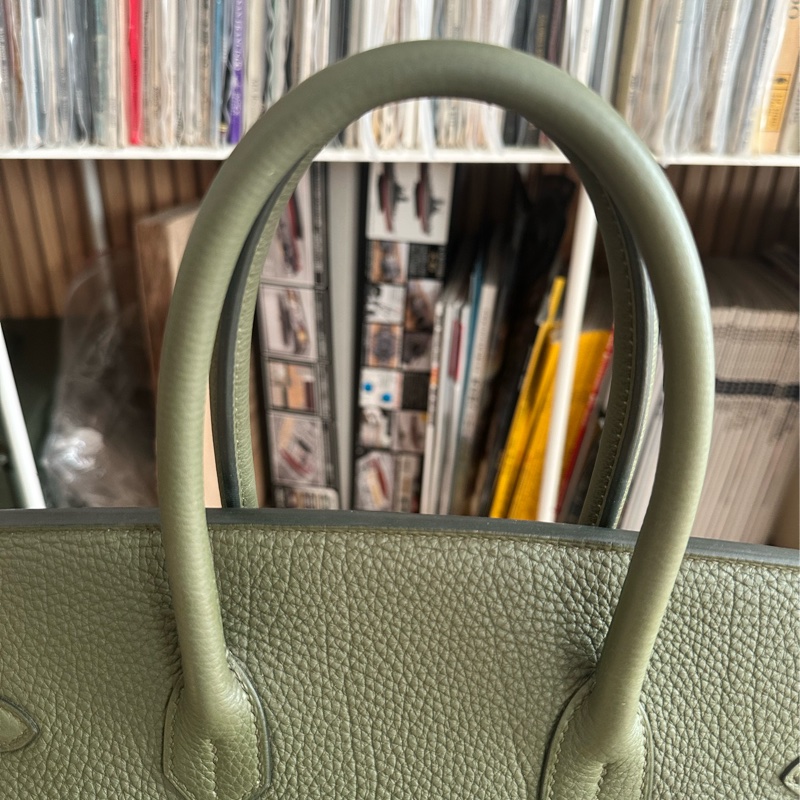 😎就是要35😎 🤎馬場江湖在走,氣場要有🤎真愛者價可小議❤️不議價者送Twilly🤎 愛馬仕 Birkin 35美包-19