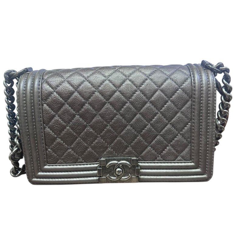 【美收精品】CHANEL銀灰色BOY 25 4-684-0