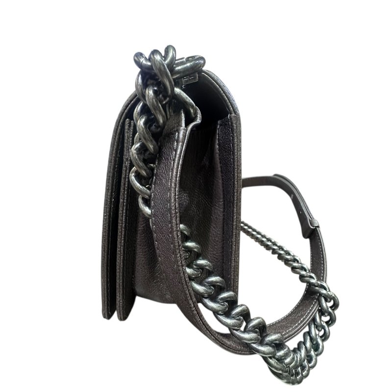 【美收精品】CHANEL銀灰色BOY 25 4-684-2