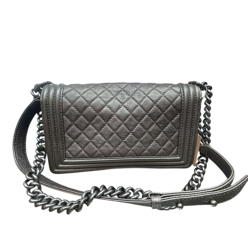 【美收精品】CHANEL銀灰色BOY 25 4-684-3