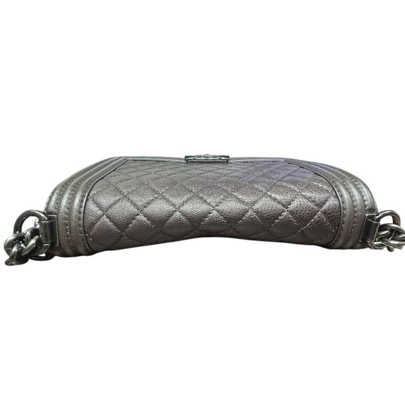 【美收精品】CHANEL銀灰色BOY 25 4-684-4